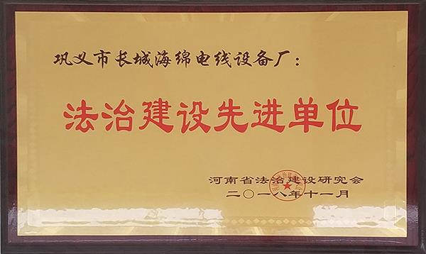 法治建設(shè)先進(jìn)單位-2019